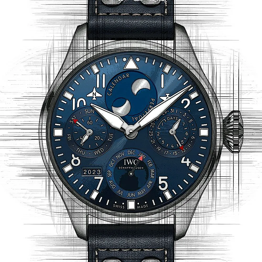 IWC Big Pilot IW503605 46mm Stainless steel Blue