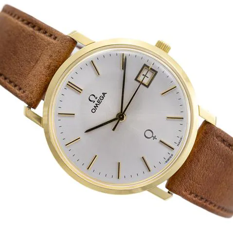 Omega Classic 1329051 34mm Yellow gold Silver