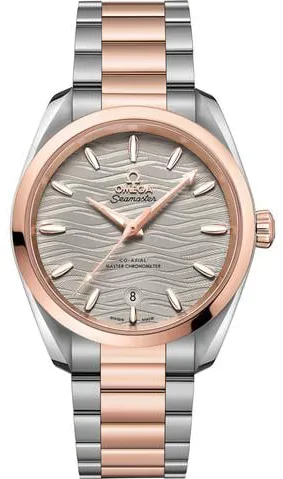 Omega Aqua Terra 220.20.38.20.06.001 38mm Yellow gold and Stainless steel Gray