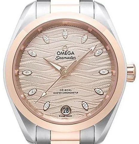 Omega Aqua Terra 220.20.34.20.59.001 34mm Yellow gold and Stainless steel Gray