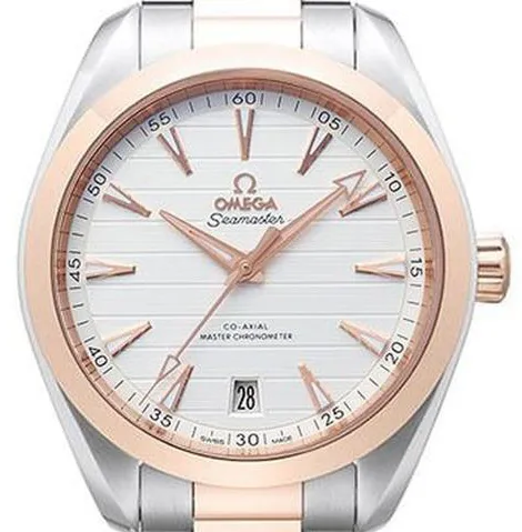 Omega Aqua Terra 220.20.38.20.02.001 38mm Yellow gold and Stainless steel Silver