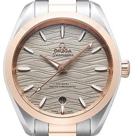 Omega Aqua Terra 220.20.38.20.06.001 38mm Yellow gold and Stainless steel Gray