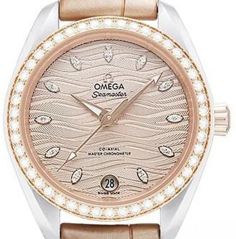 Omega Aqua Terra 220.28.34.20.59.001 34mm Yellow gold and Stainless steel Gray