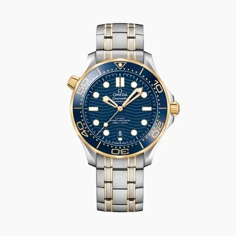 Omega Seamaster Diver 300M 210.20.42.20.03.001 42mm Yellow gold and Stainless steel Blue