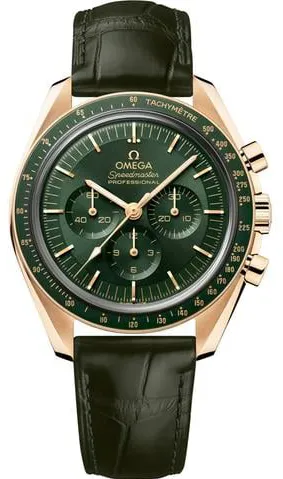 Omega Speedmaster Moonwatch 310.63.42.50.10.001 42mm Yellow gold Green