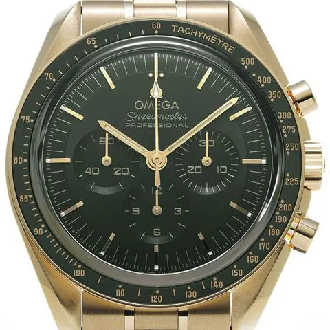 Omega Speedmaster Professional Moonwatch 310.60.42.50.10.001 42mm Yellow gold Green