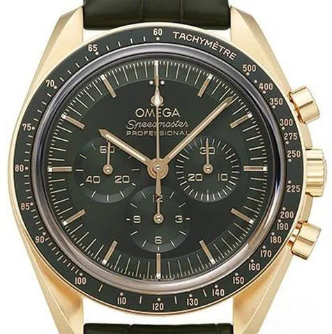 Omega Speedmaster Moonwatch 310.63.42.50.10.001 42mm Yellow gold Green