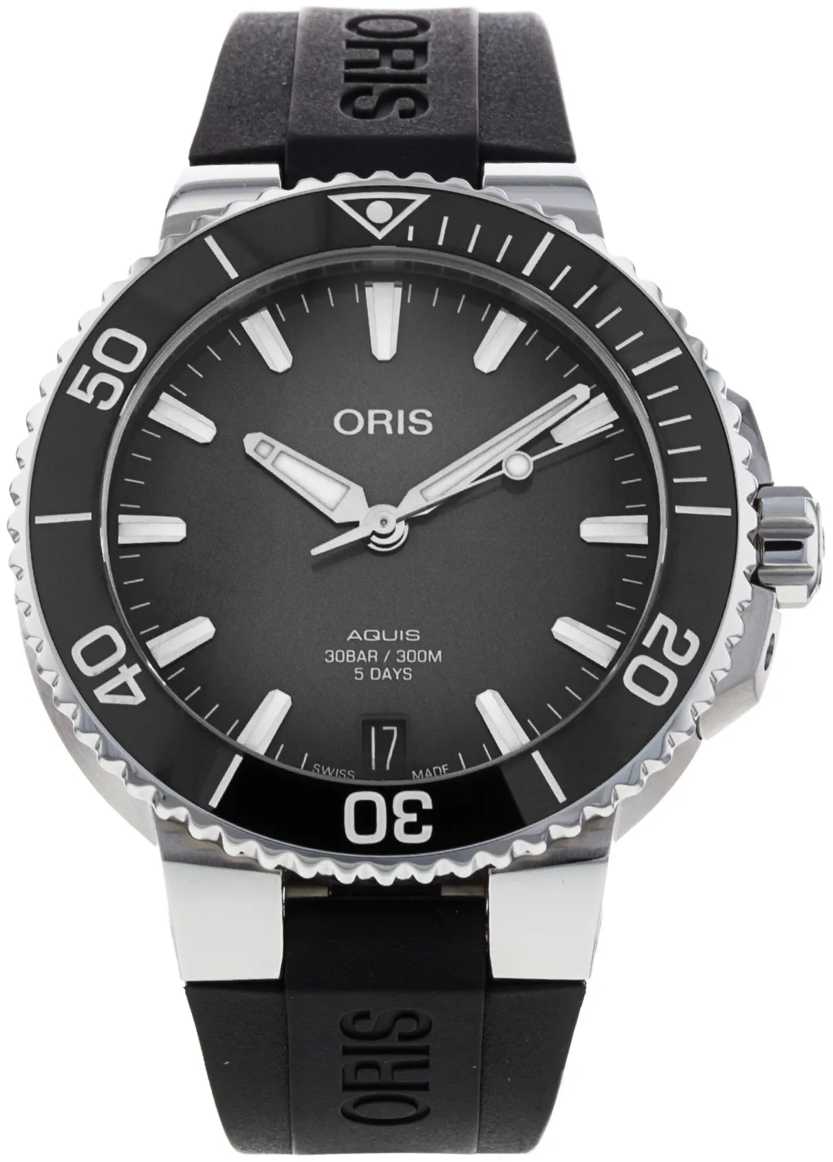 Oris Aquis 400 7769 41 54 RS 42mm Stainless steel Black Baton