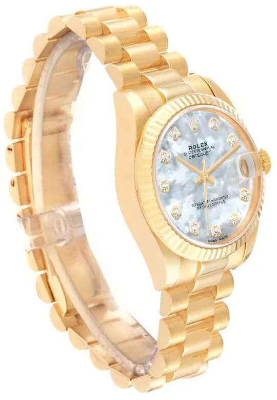 Rolex Datejust 31 178278 31mm Yellow gold Mother-of-pearl, White 2