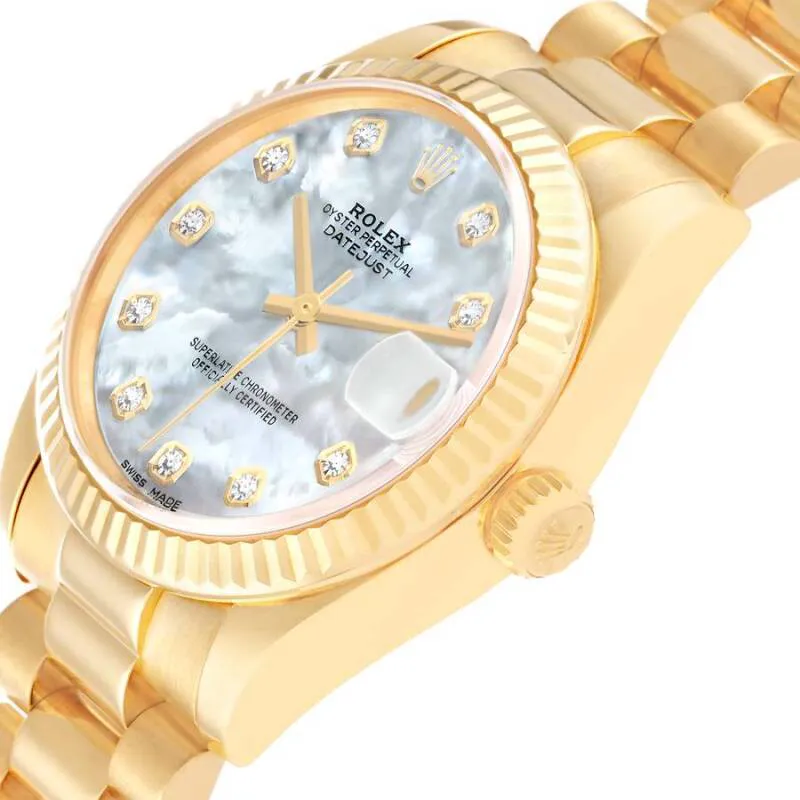 Rolex Datejust 31 178278 31mm Yellow gold Mother-of-pearl, White 4