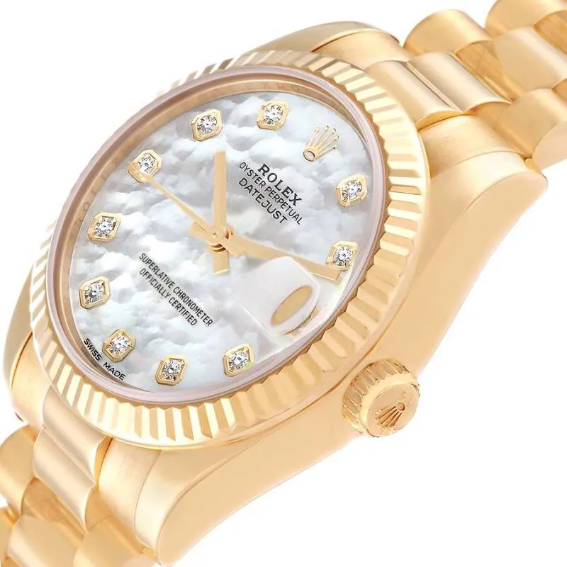 Rolex Datejust 31 178278 31mm Yellow gold Mother-of-pearl, White 4