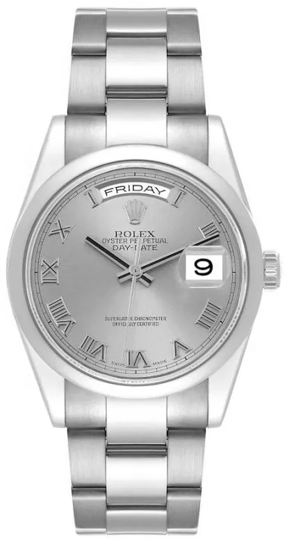 Rolex Day-Date 36 118209 36mm White gold Silver