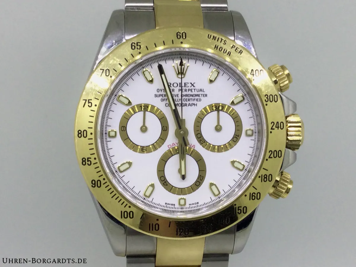 Rolex Daytona 116523 40mm Yellow gold Weiß