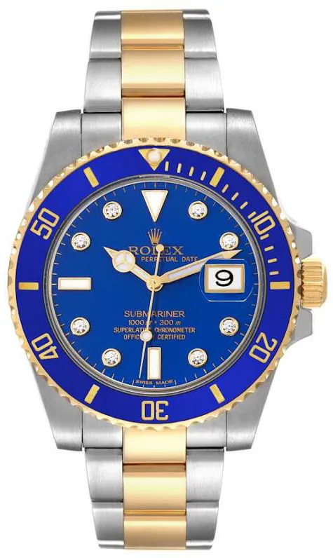 Rolex Submariner 116613 40mm Yellow gold and stainless steel Blue