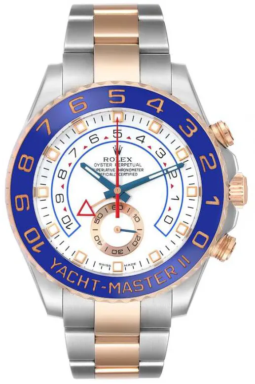 Rolex Yacht-Master II 116681 44mm Rose gold and Stainless steel White