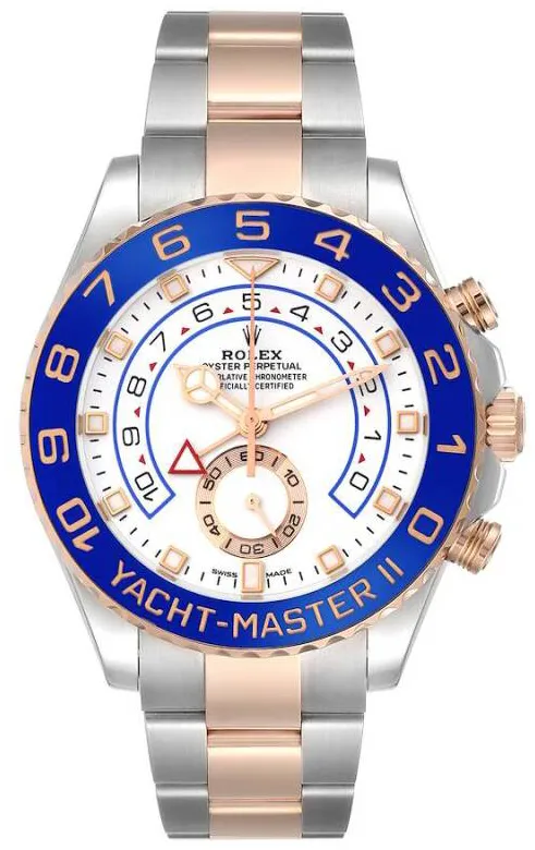 Rolex Yacht-Master II 116681 44mm Rose gold and Stainless steel White