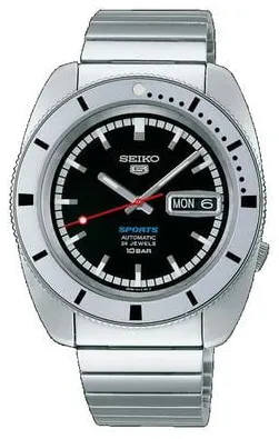 Seiko 5 Sports 38.5mm Stainless steel Black