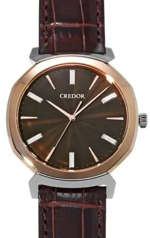 Seiko Credor 38mm Stainless steel Brown
