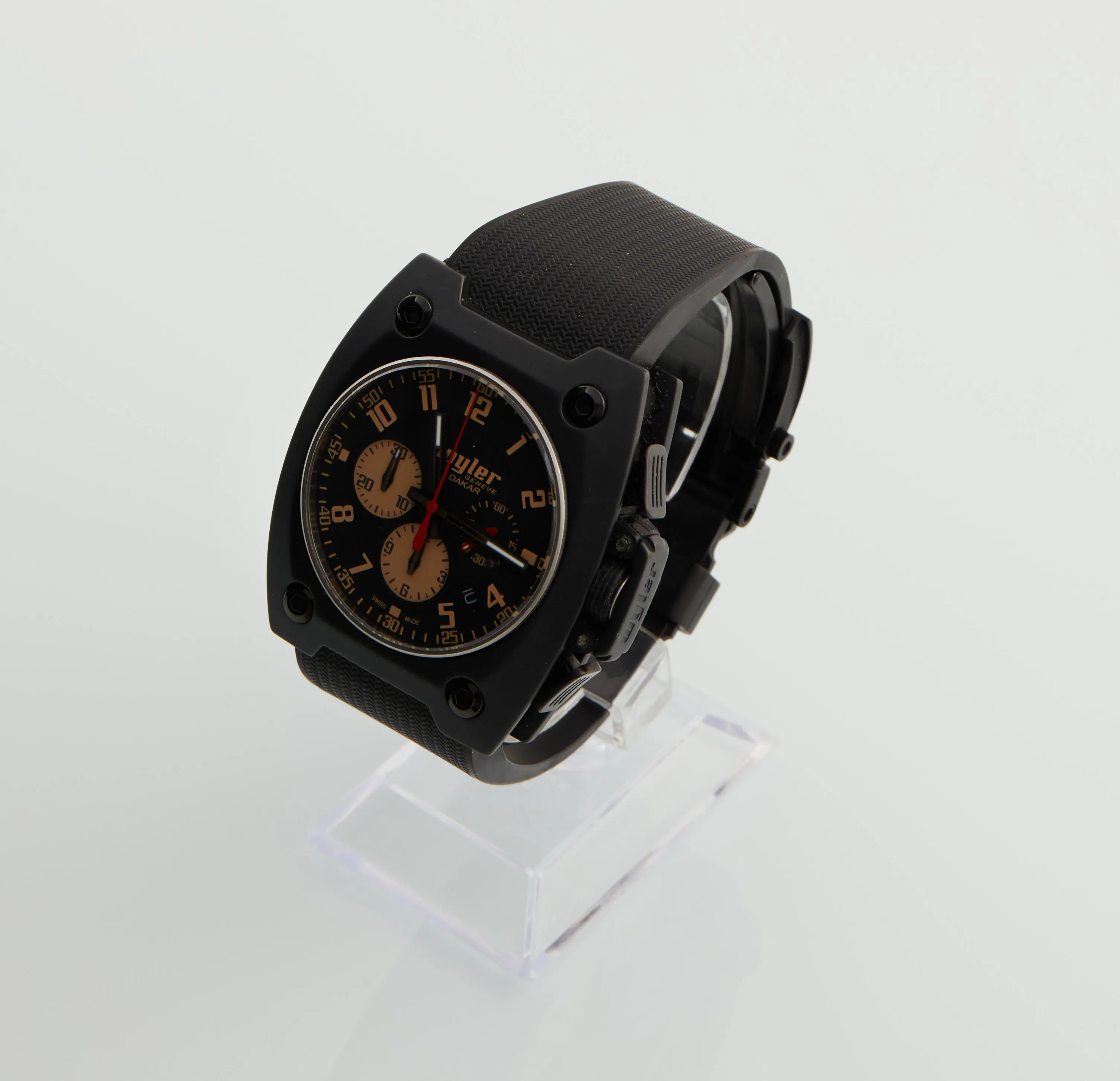 Wyler Genève Dakar 103822 45mm Carbon fiber and Titanium Black 2