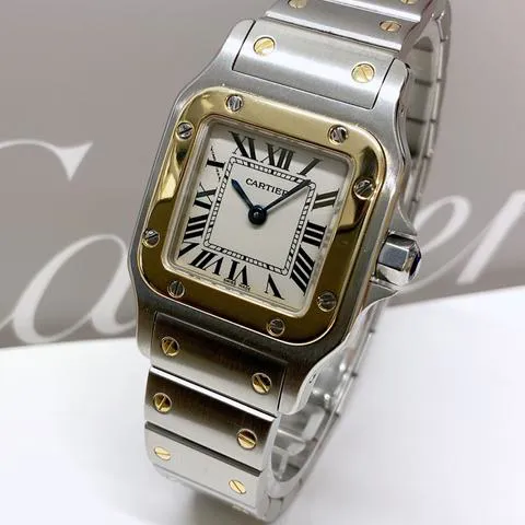 Cartier Santos W20012C4 24mm Yellow gold and stainless steel White