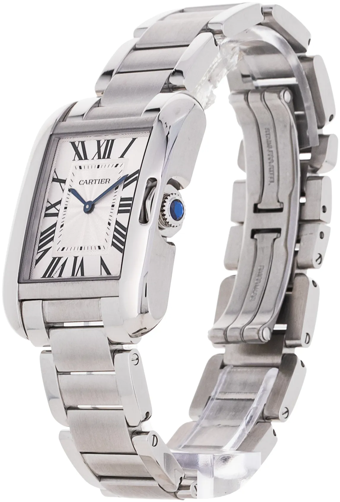 Cartier Tank Anglaise W5310044 26mm Stainless steel Silver Roman Numeral 1