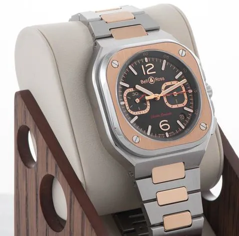 Bell & Ross Urban BR05C-LDA/SSG 42mm Yellow gold and Stainless steel Brown