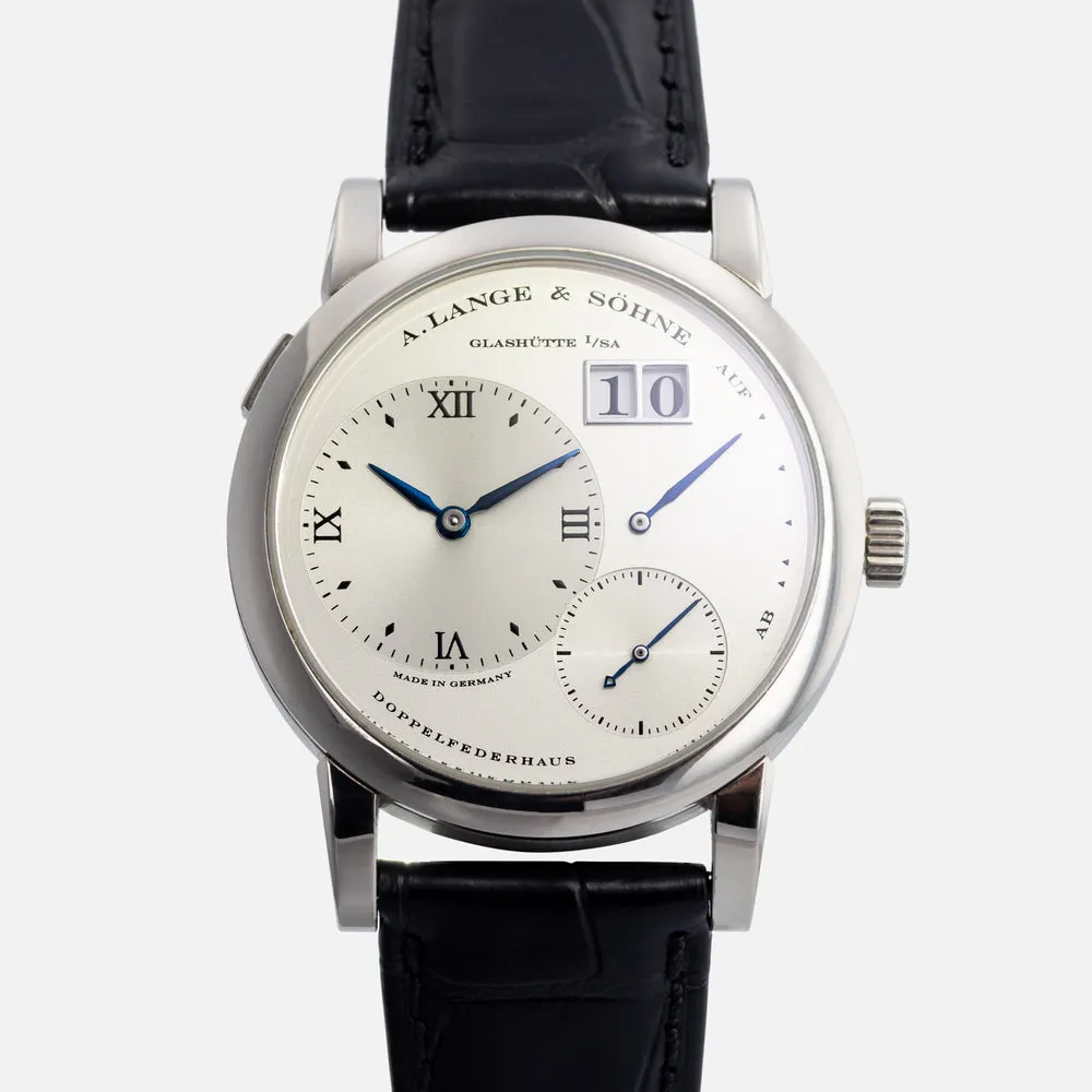 A. Lange & Söhne Lange 1 101.027 38.5mm White gold and 18k white gold Blue