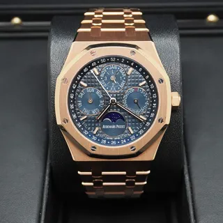 Audemars Piguet Royal Oak Perpetual Calendar 26574OR.OO.1220OR.02 Rose gold Blue