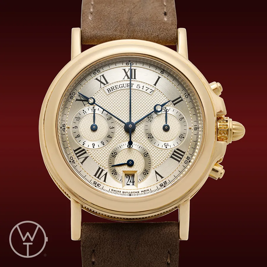 Breguet Marine 3460 36mm Yellow gold Guilloché