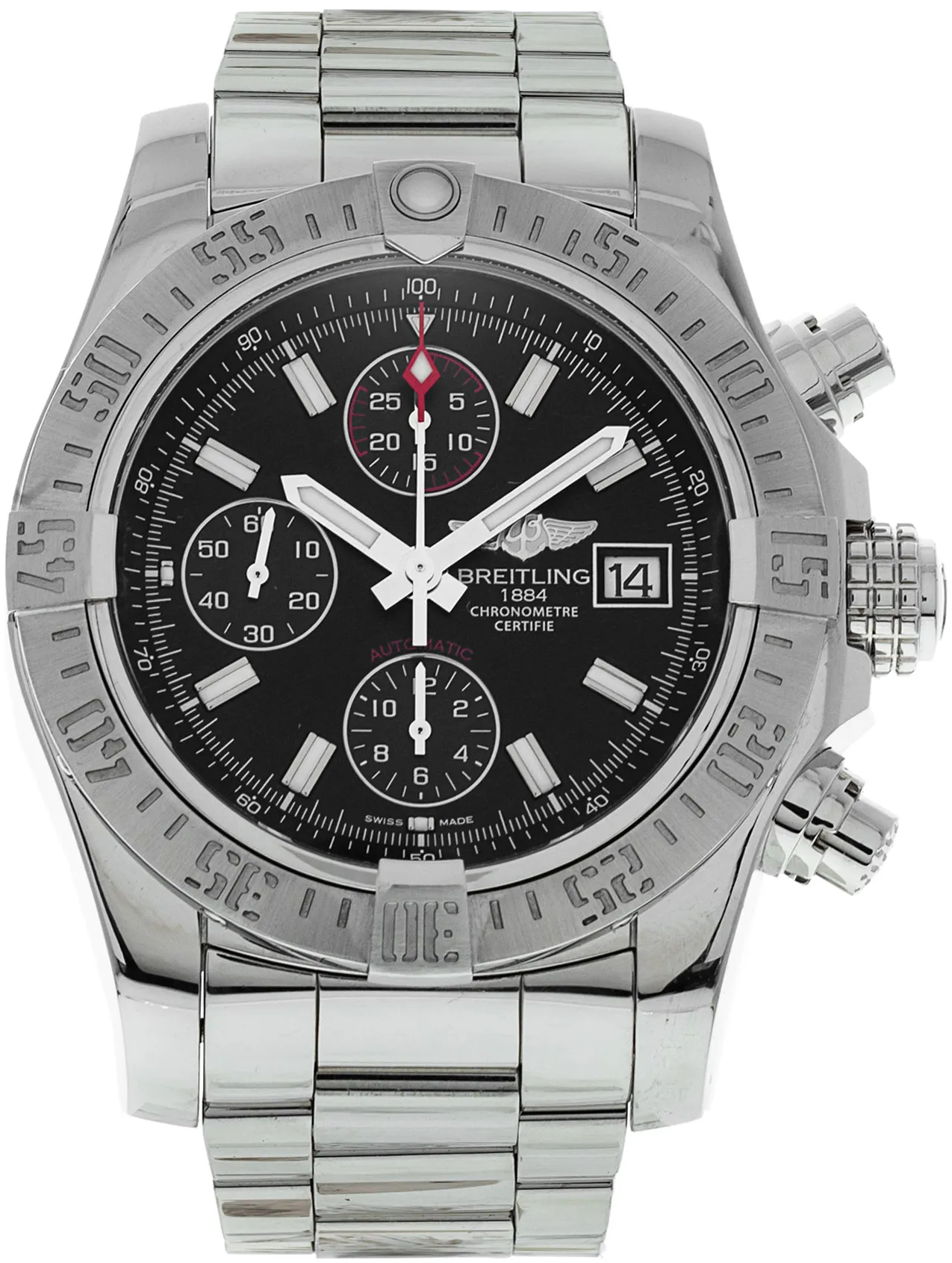 Breitling Avenger A13381 43mm Stainless steel Black Baton