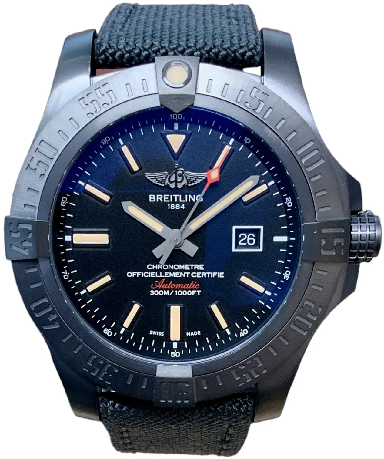 Breitling Avenger Blackbird V17310 48mm Titanium Black Baton