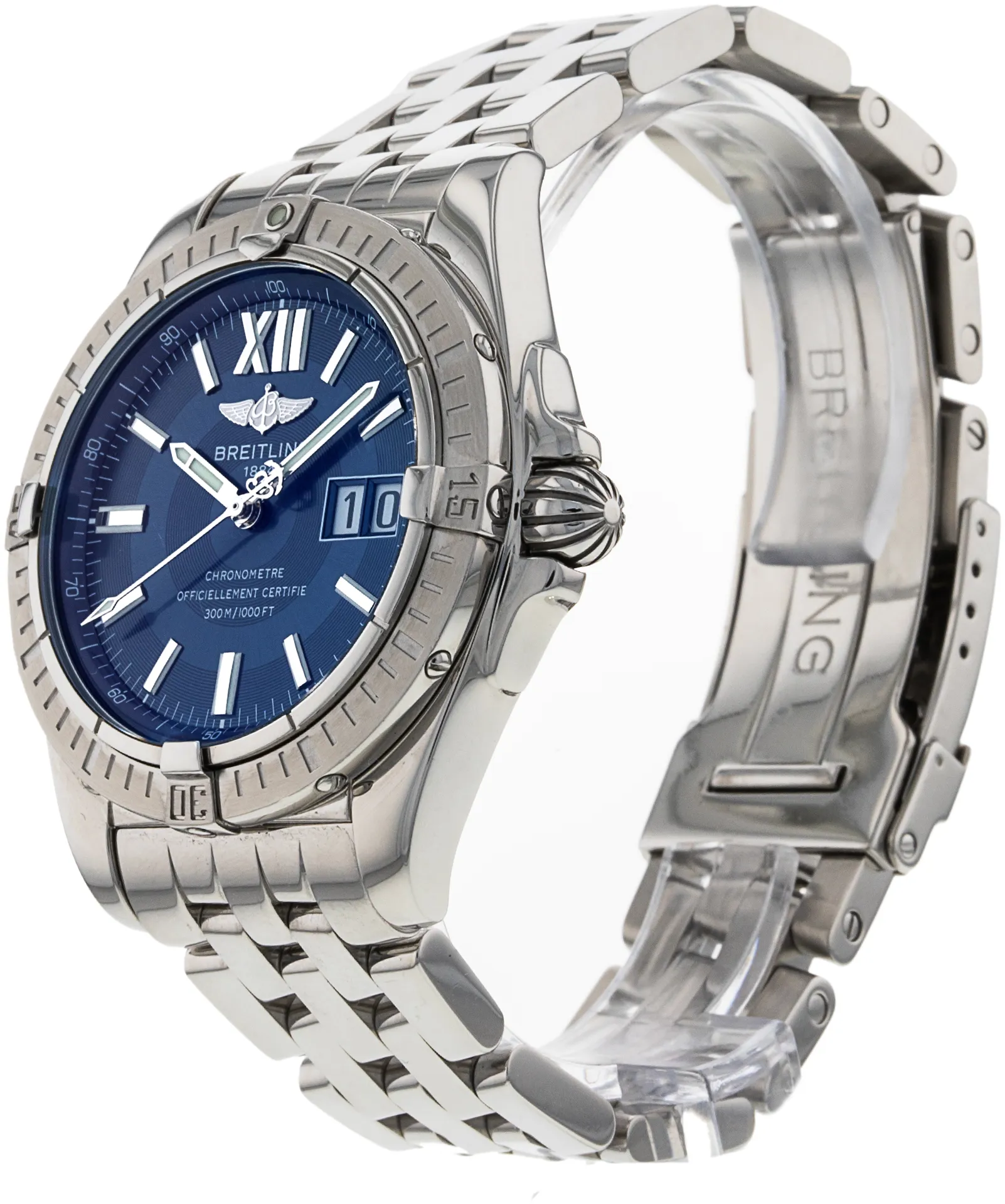 Breitling Galactic A49350 41mm Stainless steel Blue Baton 3