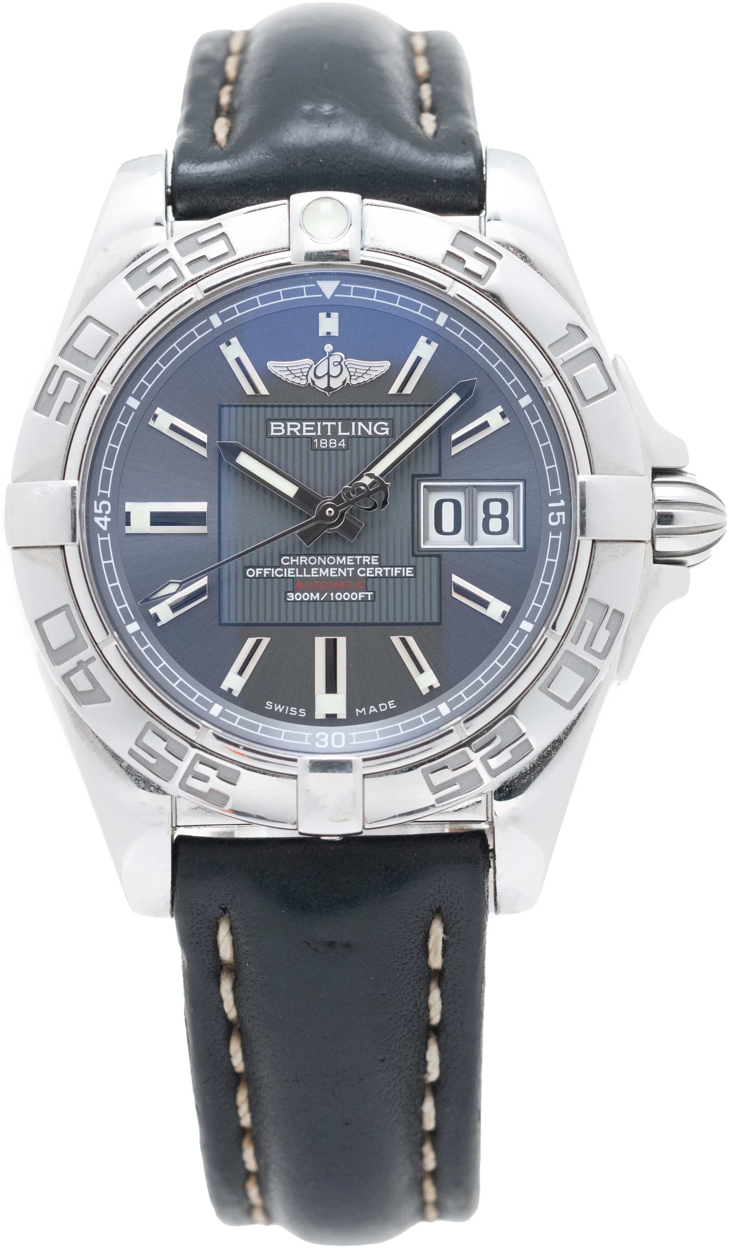 Breitling Galactic A49350 41mm Stainless steel Grey Baton