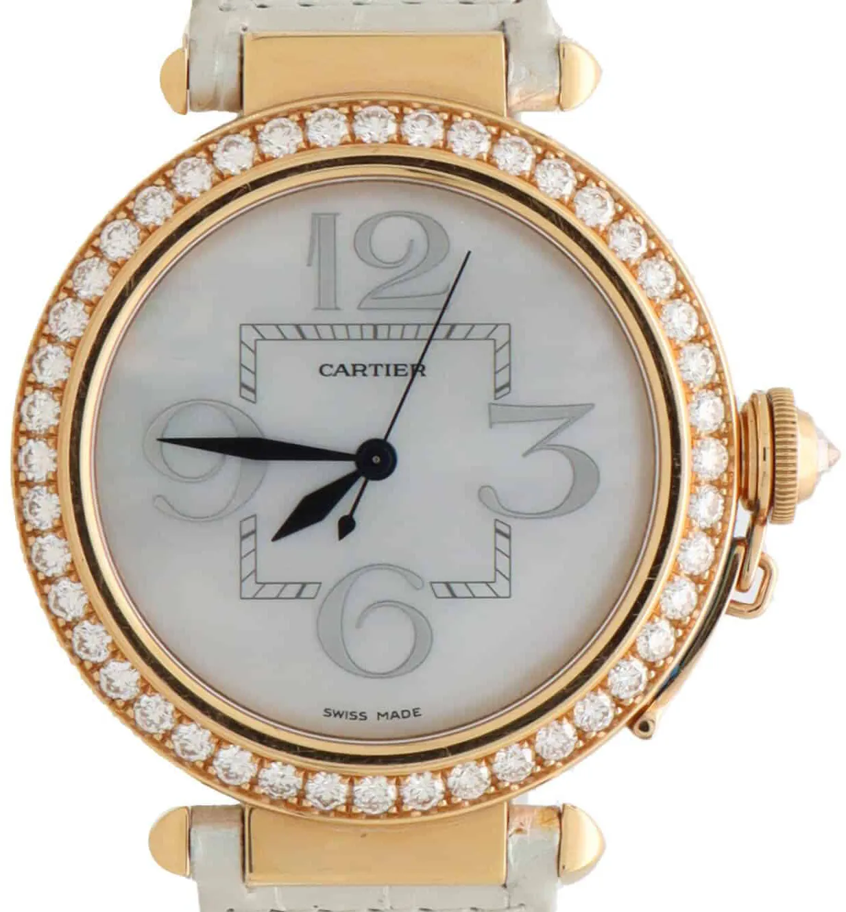 Cartier Pasha 77255PX 42mm Rose gold Mother-of-pearl