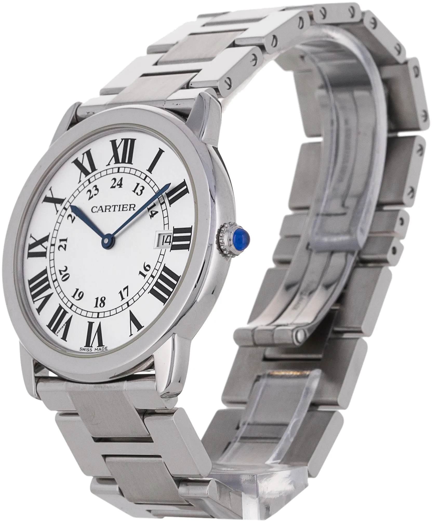 Cartier Ronde de Cartier W6701005 36mm Stainless steel Silver Roman Numeral 1