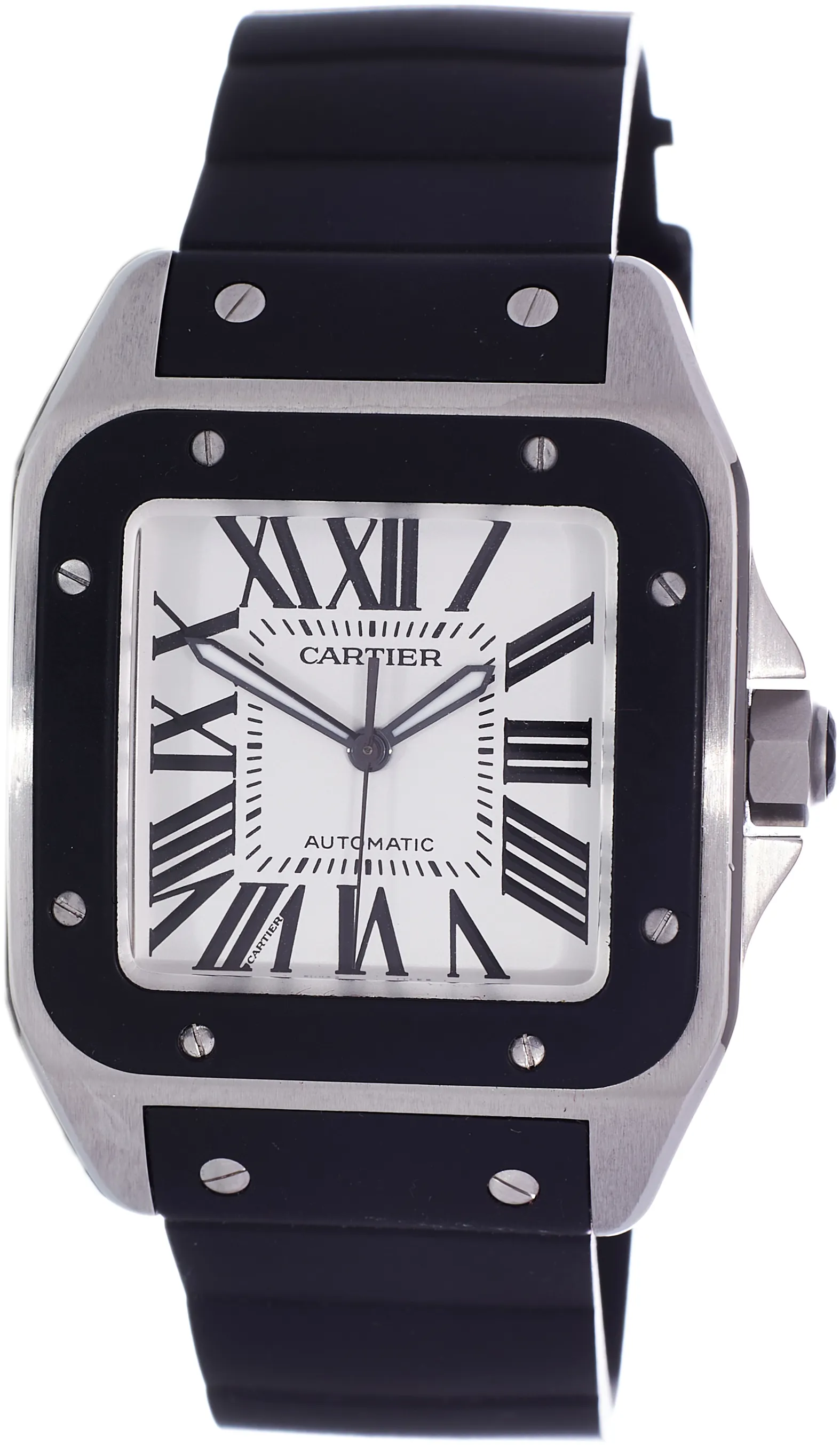 Cartier Santos 100 W20121U2 38mm Stainless steel Silver Roman Numeral