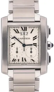 Cartier Tank Française W51026Q3 Stainless steel Black