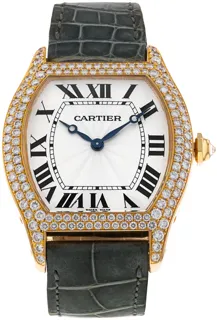 Cartier Tortue WA503951 Rose gold Silver Roman Numeral