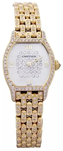 Cartier Tortue 33639 20mm Yellow gold White