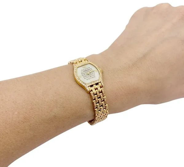 Cartier Tortue 33639 20mm Yellow gold White 4