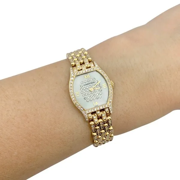 Cartier Tortue 33639 20mm Yellow gold White 3