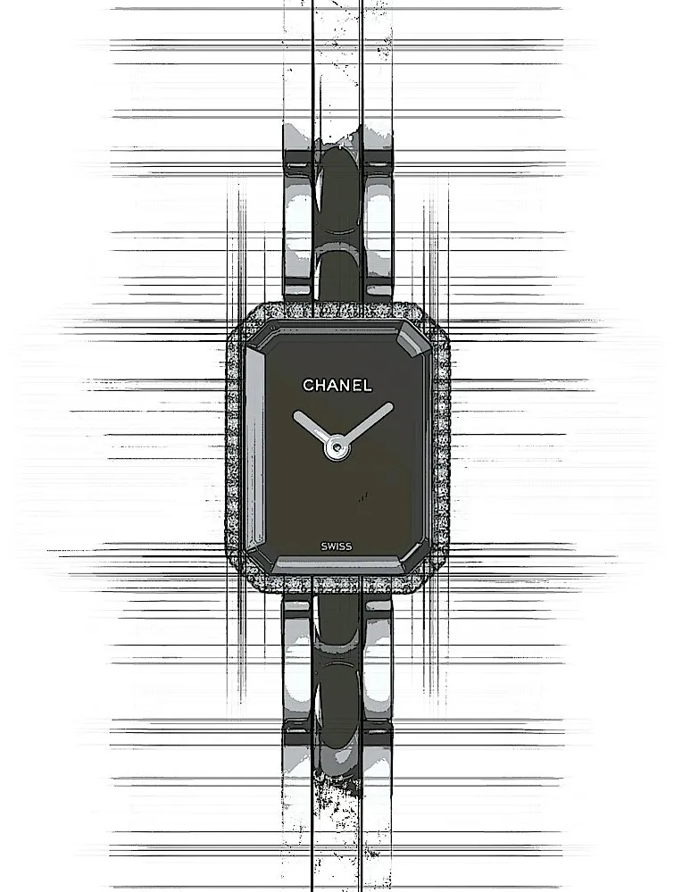 Chanel Première h2163 19.5mm Stainless steel Black