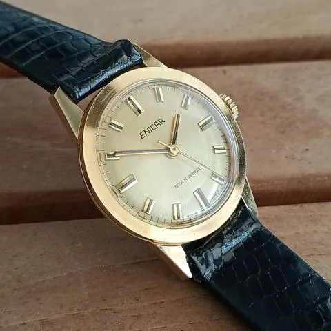 Enicar 24mm Gold-plated Champagne