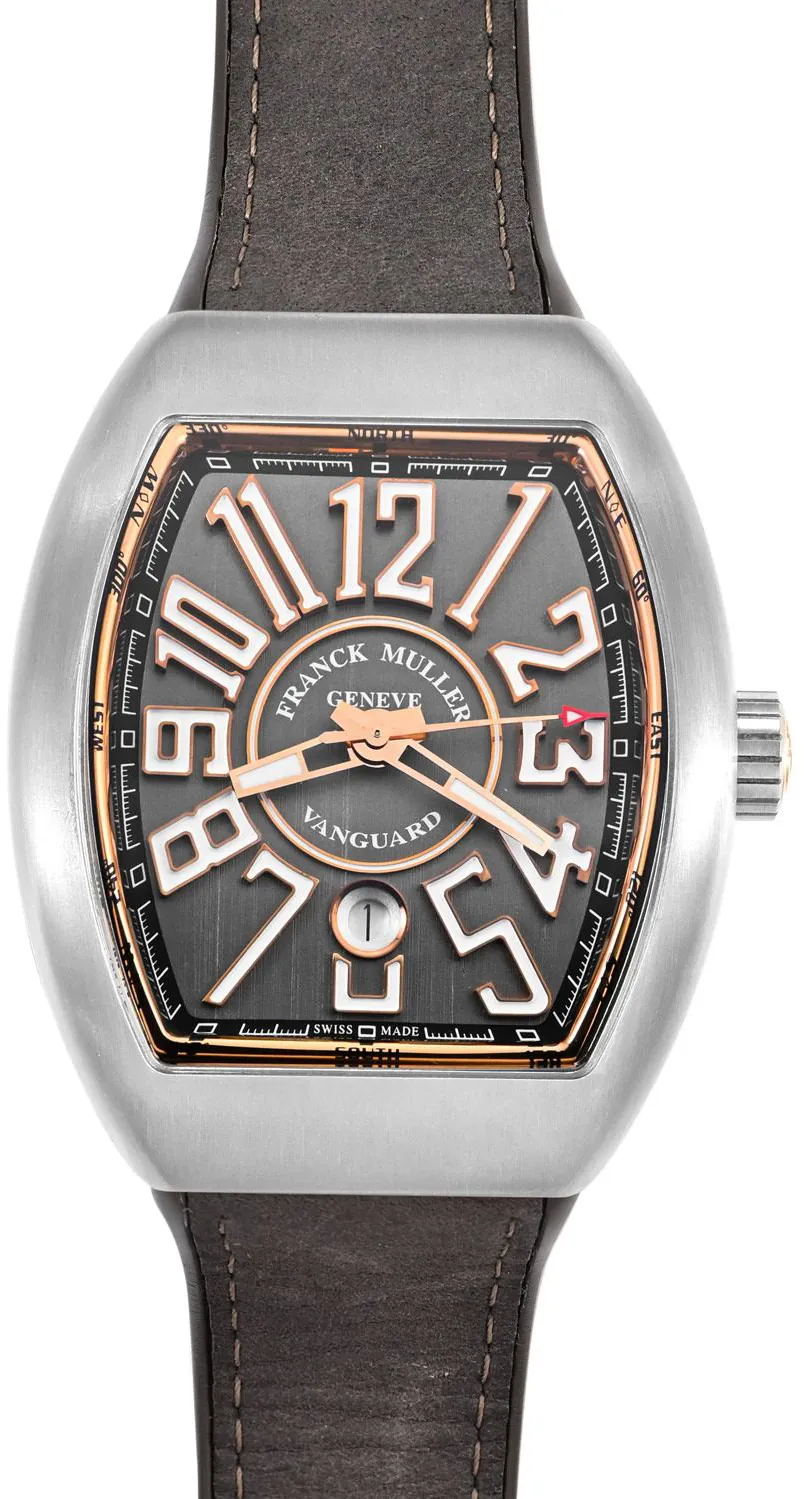 Franck Muller Vanguard V 45 SC DT TT BR.5N-G19A 45mm Rose gold and Titanium Gray