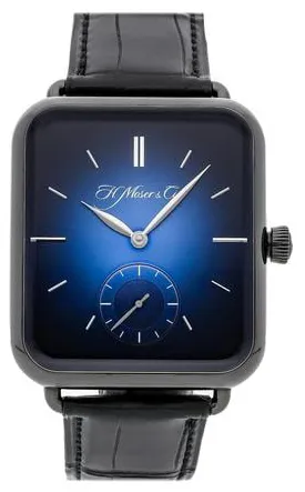 H. Moser & Cie. Henry Double Hairspring 5324-1200 38mm Stainless steel Blue