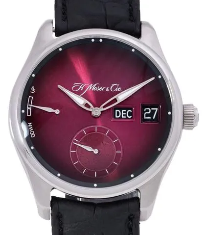 H. Moser & Cie. Pioneer 3808-1200 43mm Stainless steel Red