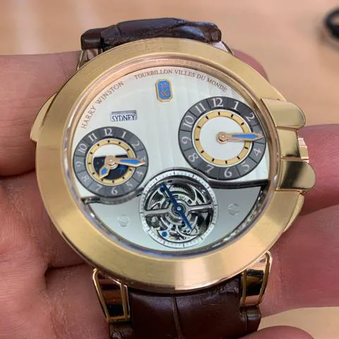 Harry Winston Ocean 400-MATTZ45RL-WA 45mm Rose gold Silver