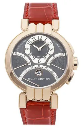 Harry Winston Premier 200-MCRA39R 40mm Rose gold Gray