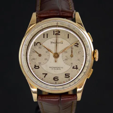 Helvetia 37mm Rose gold Champagne