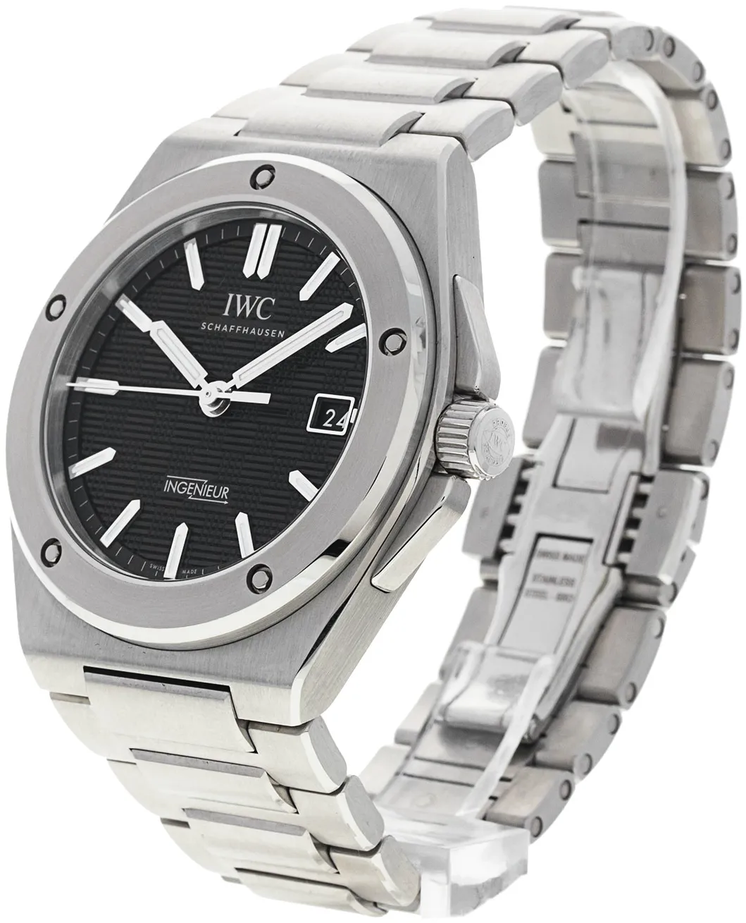 IWC Ingenieur IW328901 40mm Stainless steel Black Baton 1